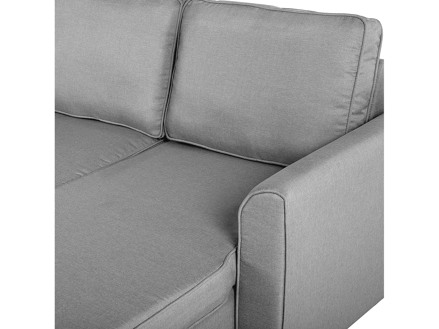 Eckschlafsofa NESNA Stoff Hellgrau mit Stauraum 3-Sitzer linksseitig