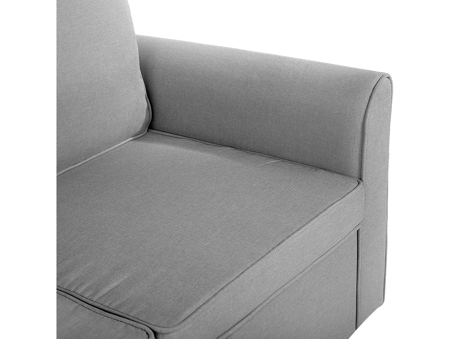 Eckschlafsofa NESNA Stoff Hellgrau mit Stauraum 3-Sitzer linksseitig