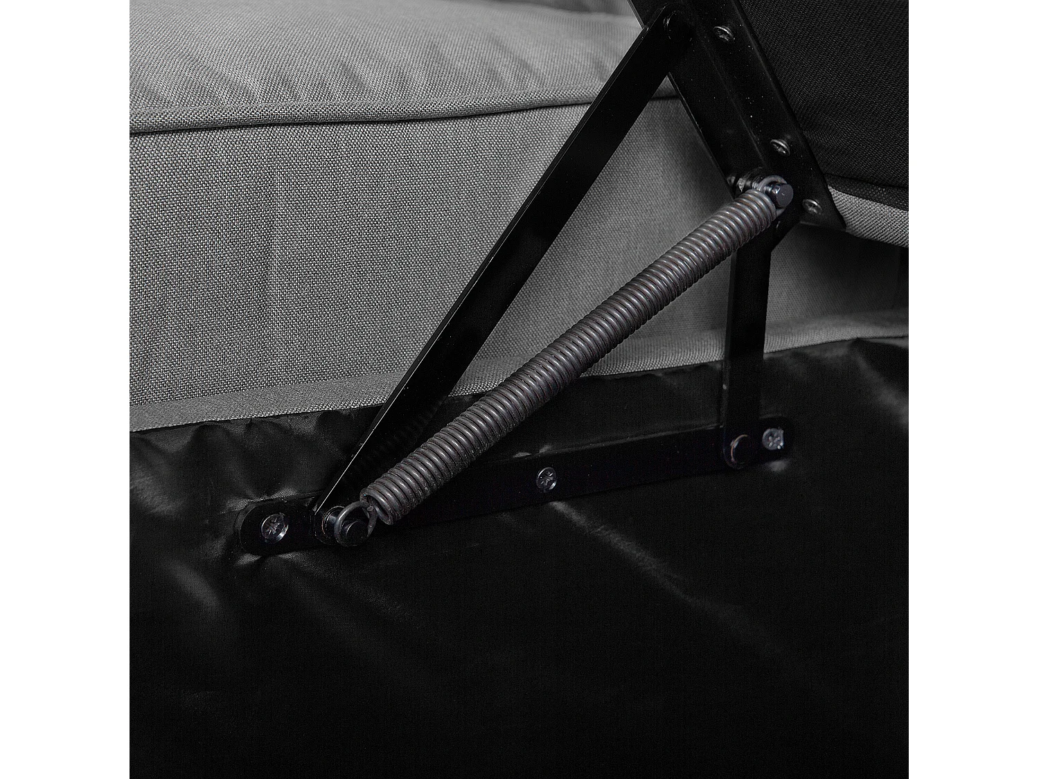 Hoekslaapbank NESNA Stof Lichtgrijs met opbergruimte 3-zitter Linkerzijde