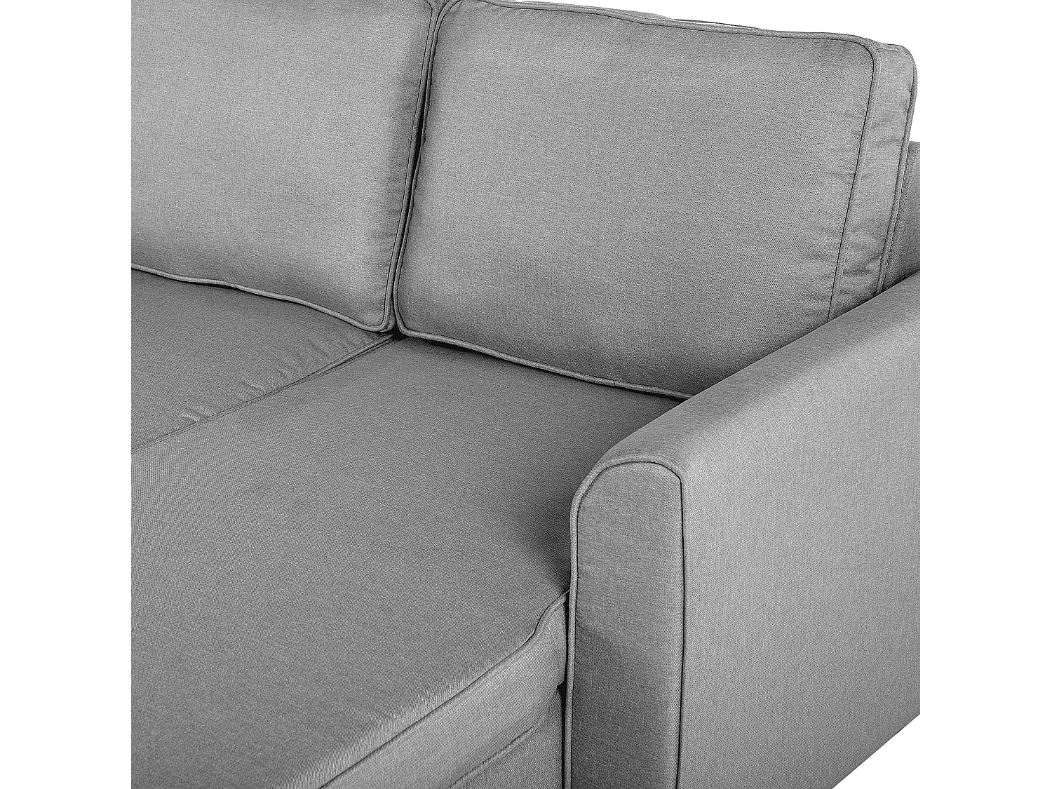 Sofá cama esquinero NESNA Tela Gris claro con almacenaje 3 plazas Izquierda