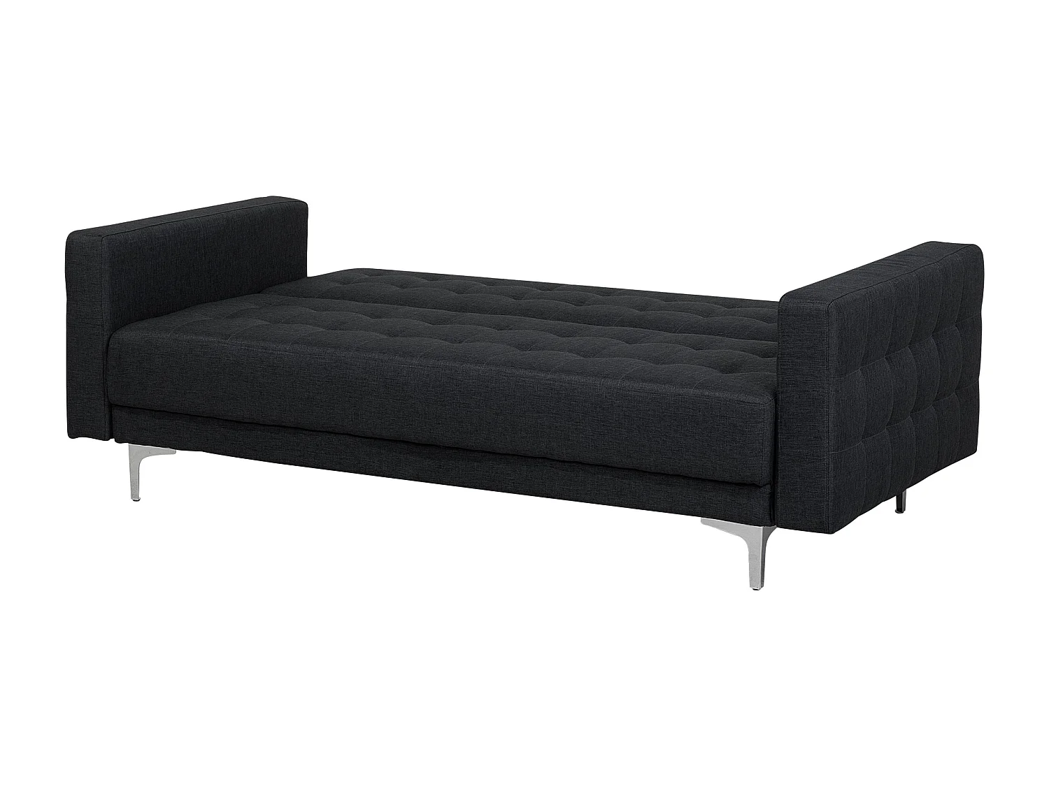 Canapé-lit 3 places ABERDEEN Tissu Gris graphite