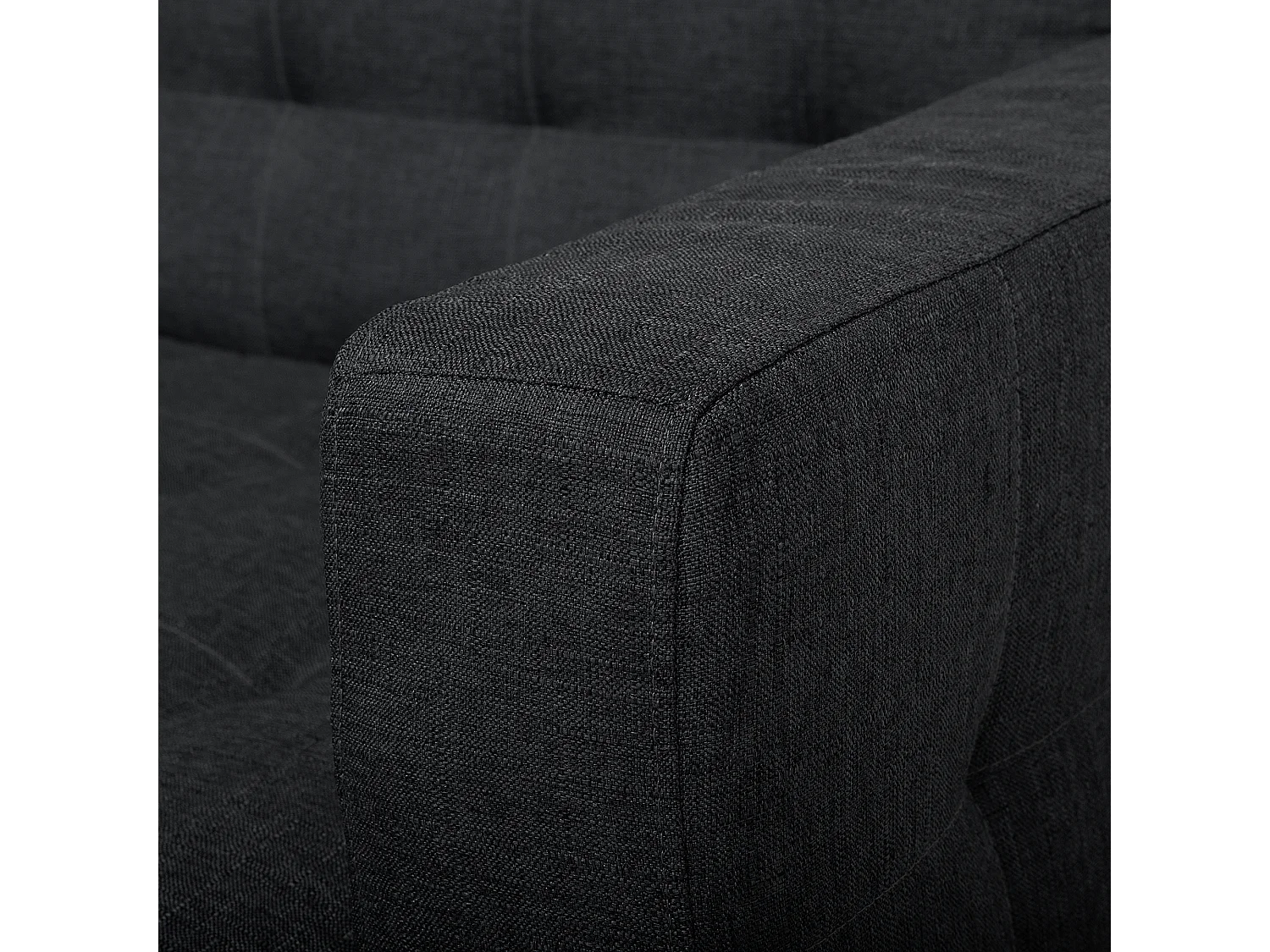 Canapé-lit 3 places ABERDEEN Tissu Gris graphite