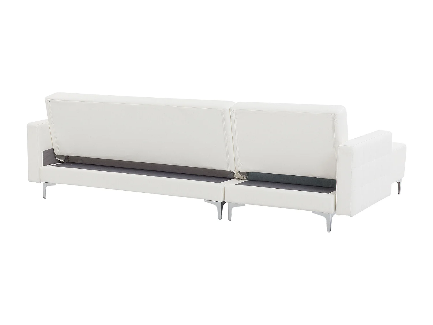Canapé Angle à gauche Modulable Convertible Cuir PU Blanc Moderne Classique Aberdeen