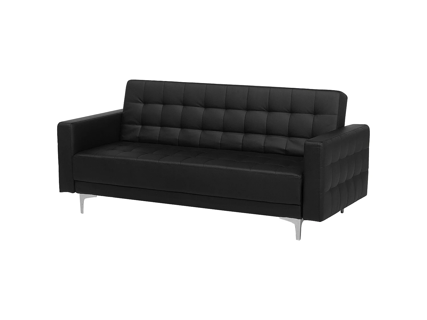 Canapé-lit ABERDEEN Cuir PU Noir 3 places