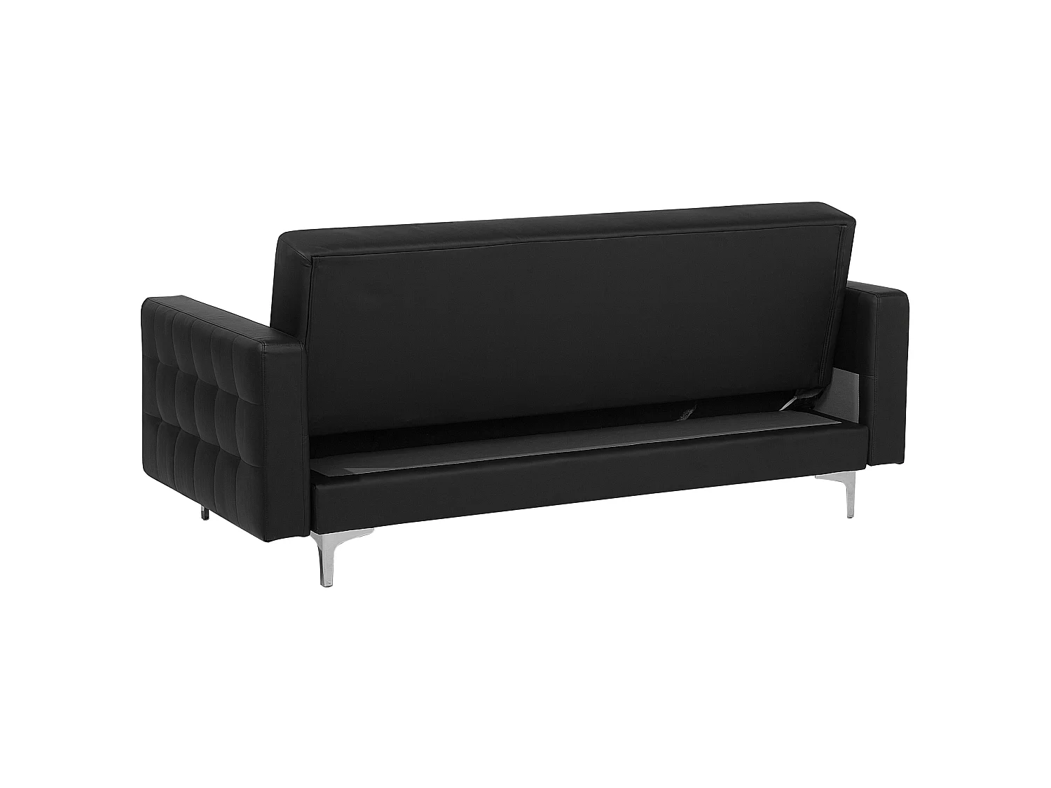 Canapé-lit ABERDEEN Cuir PU Noir 3 places
