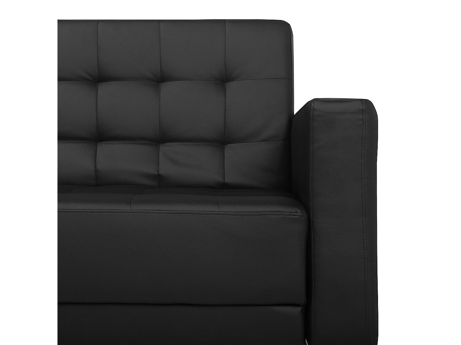 Canapé-lit ABERDEEN Cuir PU Noir 3 places