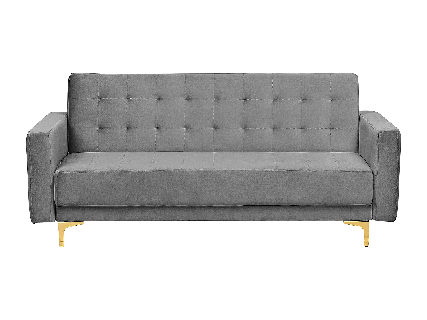 Divano letto ABERDEEN Velluto Grigio 3 posti