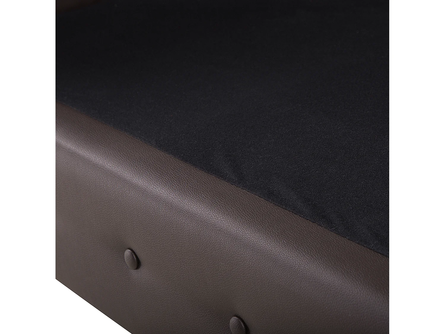 Divano CHESTERFIELD Pelle sintetica Marrone scuro 3 posti