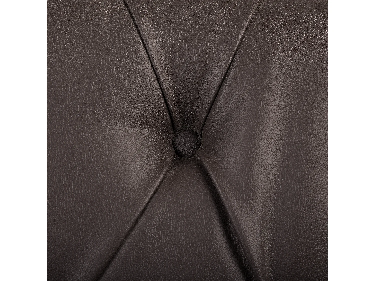 Divano CHESTERFIELD Pelle sintetica Marrone scuro 3 posti