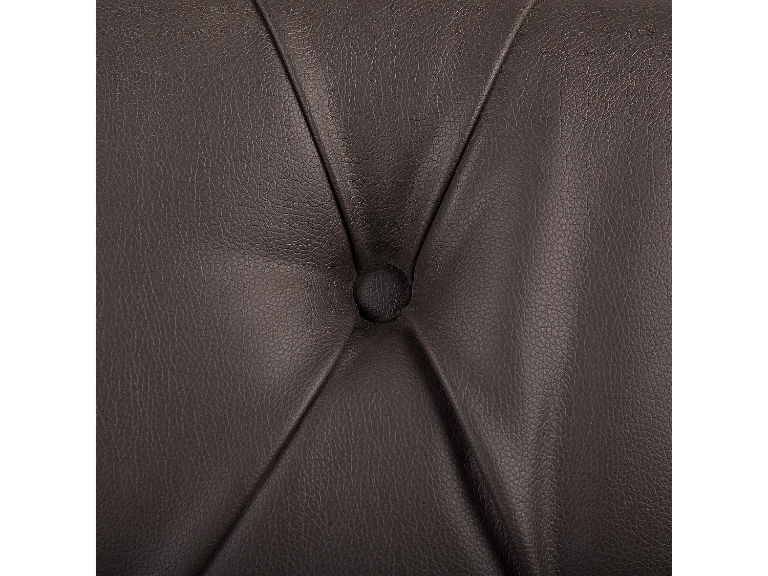 Bank CHESTERFIELD Kunstleer Donkerbruin 3-zitter