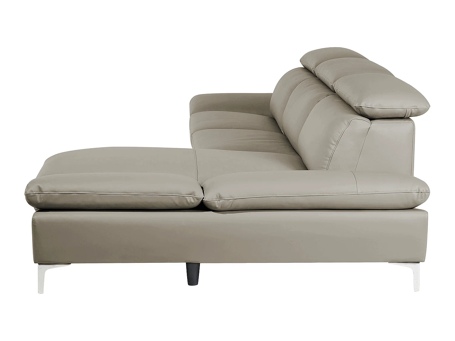 Hoekbank leer beige linkszijdig FARILA