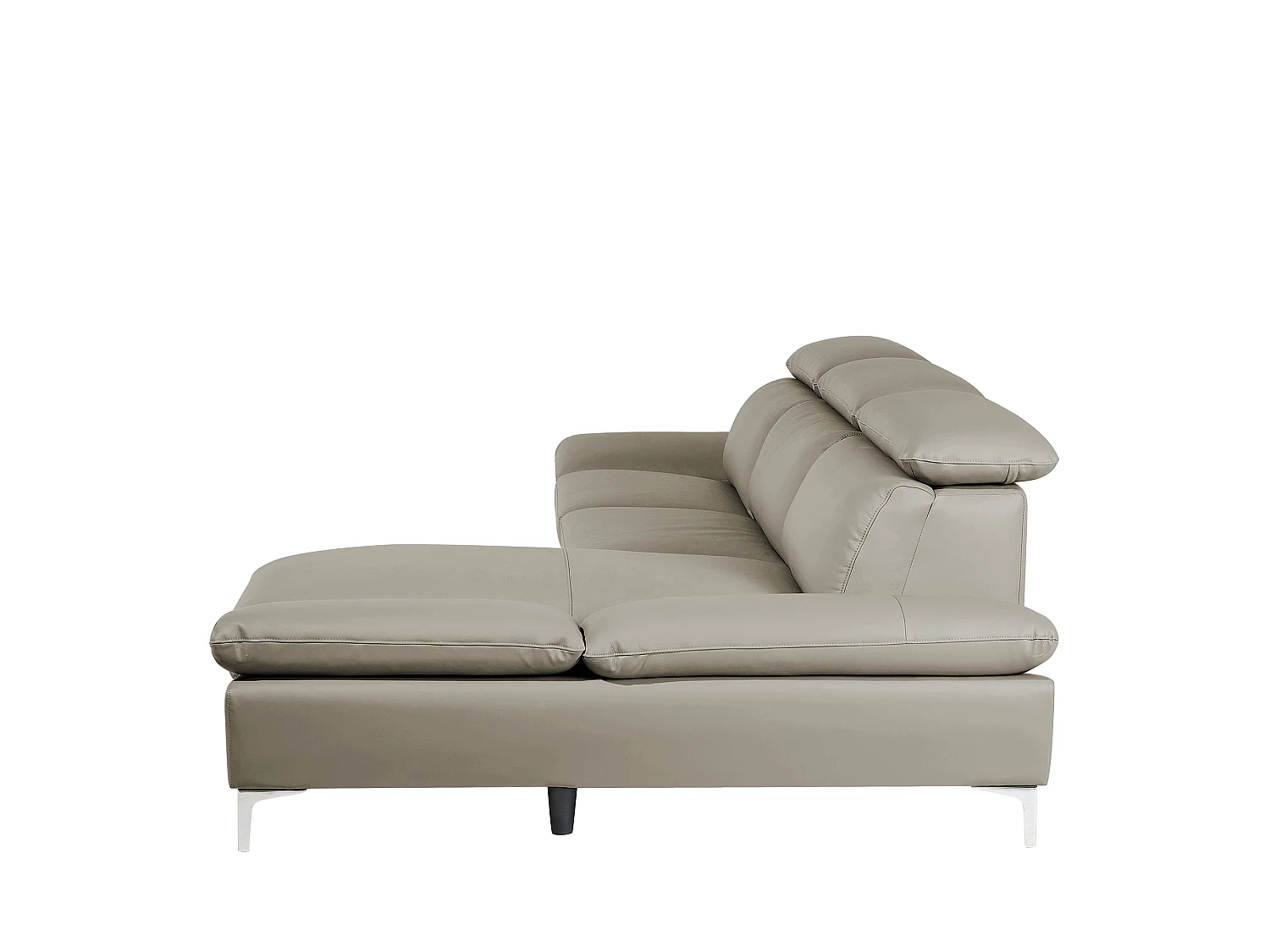 Hoekbank leer beige linkszijdig FARILA
