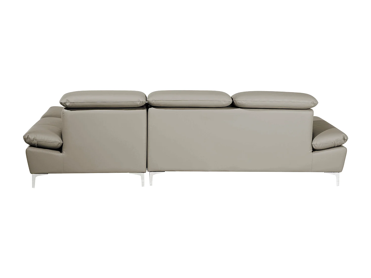 Hoekbank leer beige linkszijdig FARILA