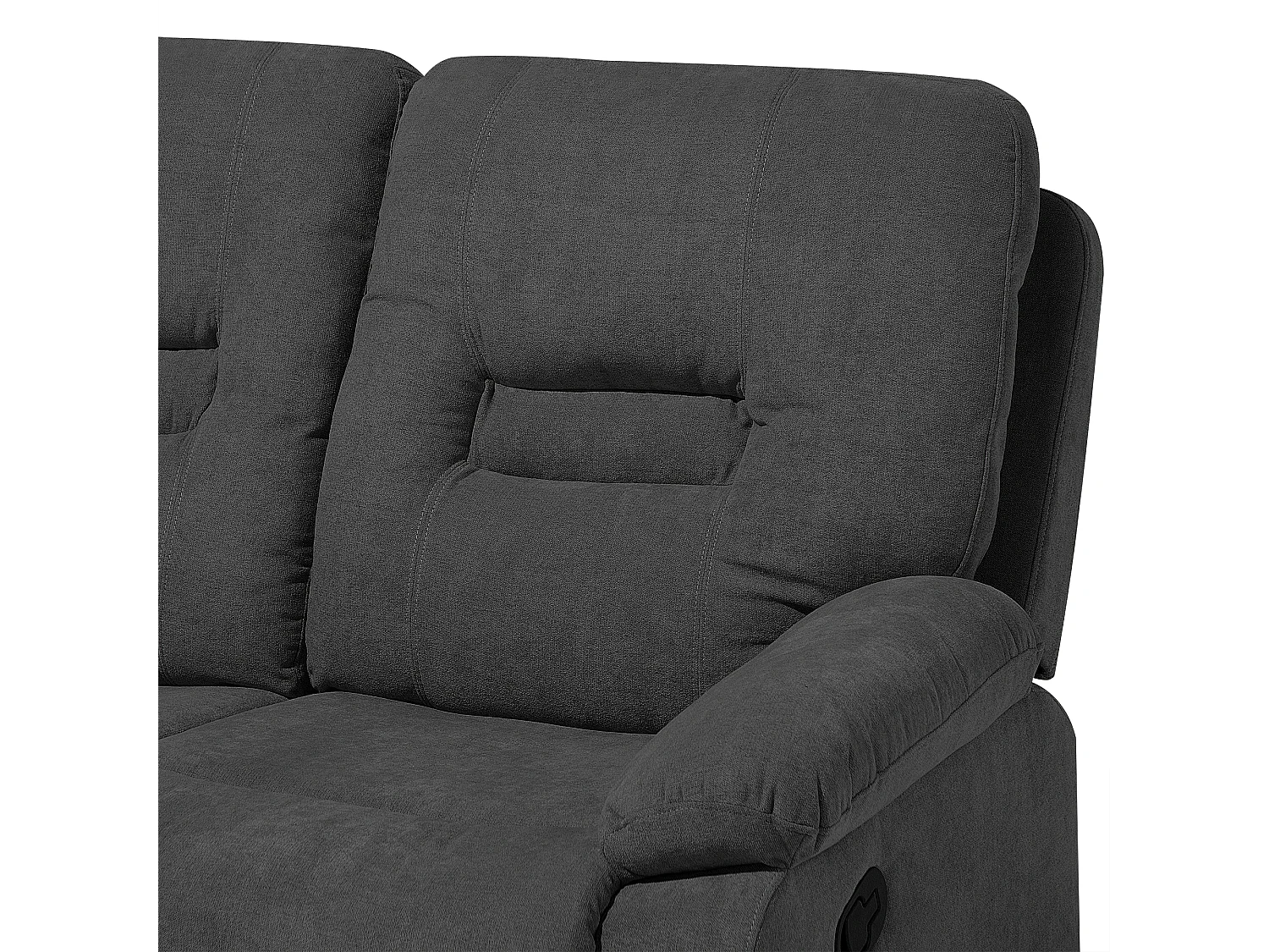 Klassischer 3-Sitzer Sofa Polsterbezug dunkelgrau verstellbar Bergen