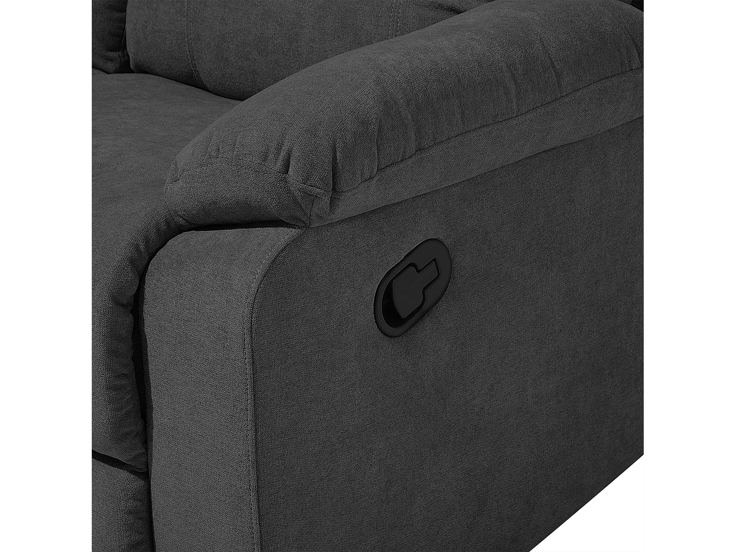 Klassischer 3-Sitzer Sofa Polsterbezug dunkelgrau verstellbar Bergen