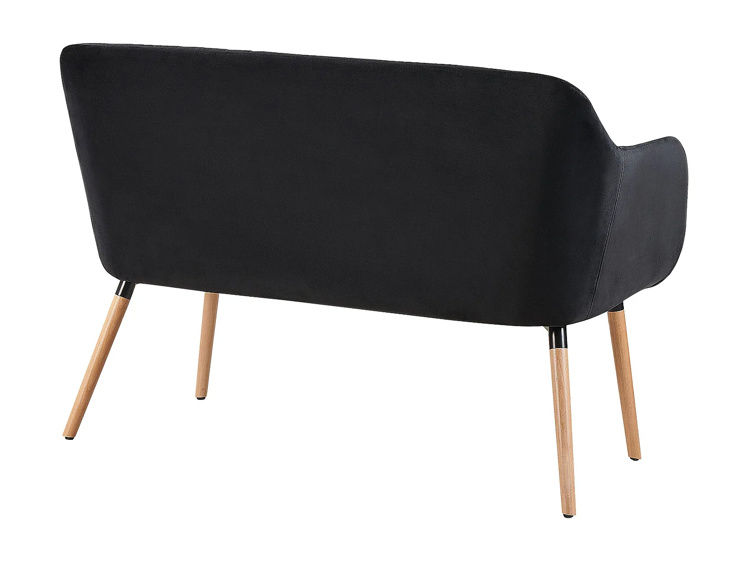 Banc rembourré 2 places TABY Velours Noir