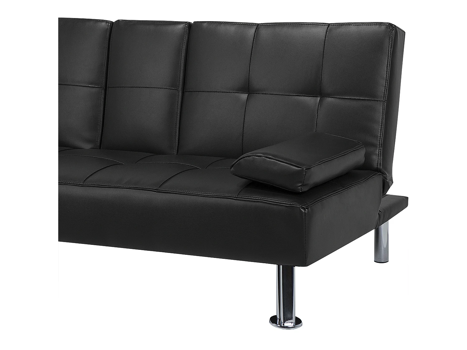 Canapé-lit 3 places ROXEN Cuir PU Noir