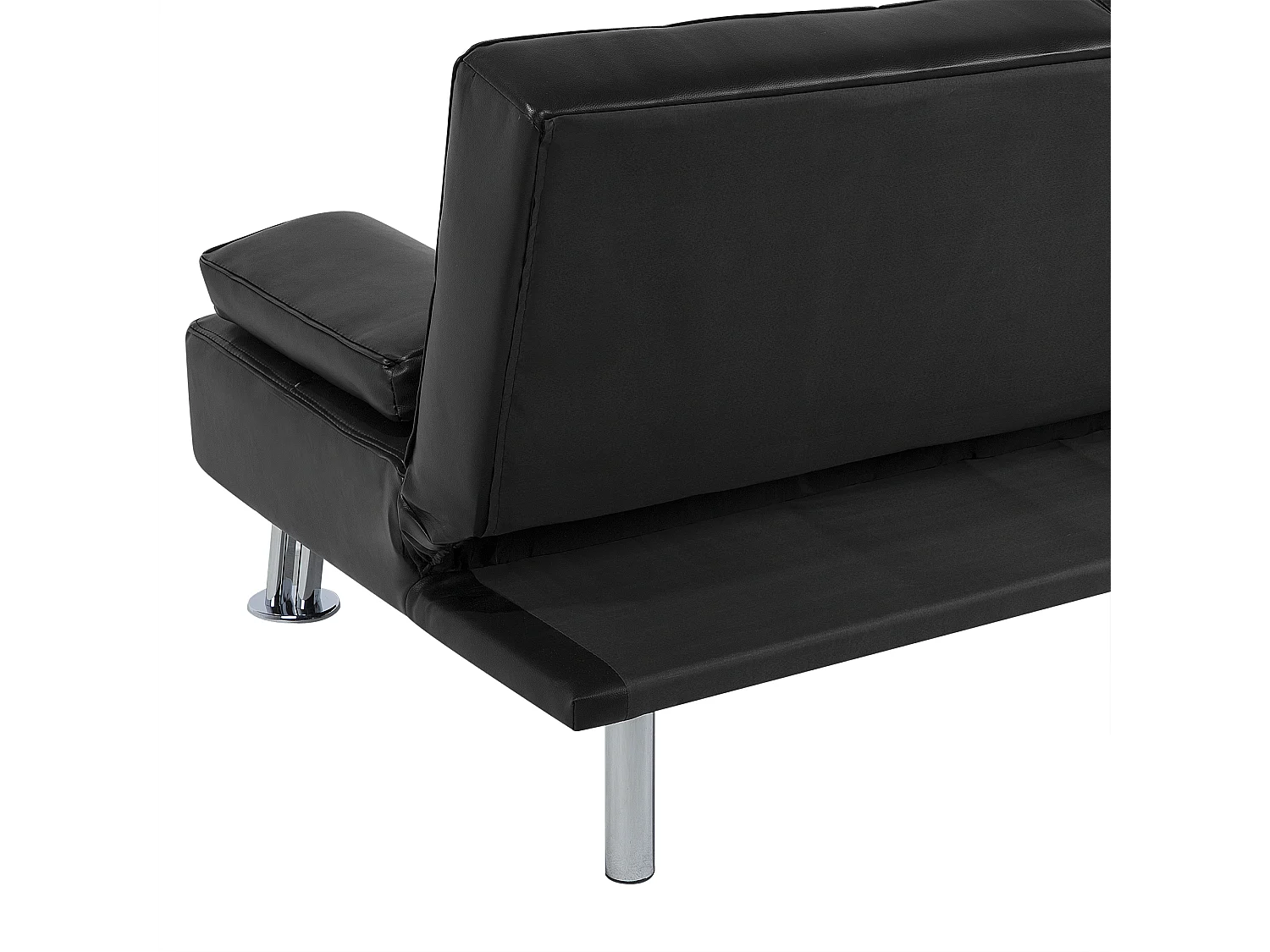 Canapé-lit 3 places ROXEN Cuir PU Noir