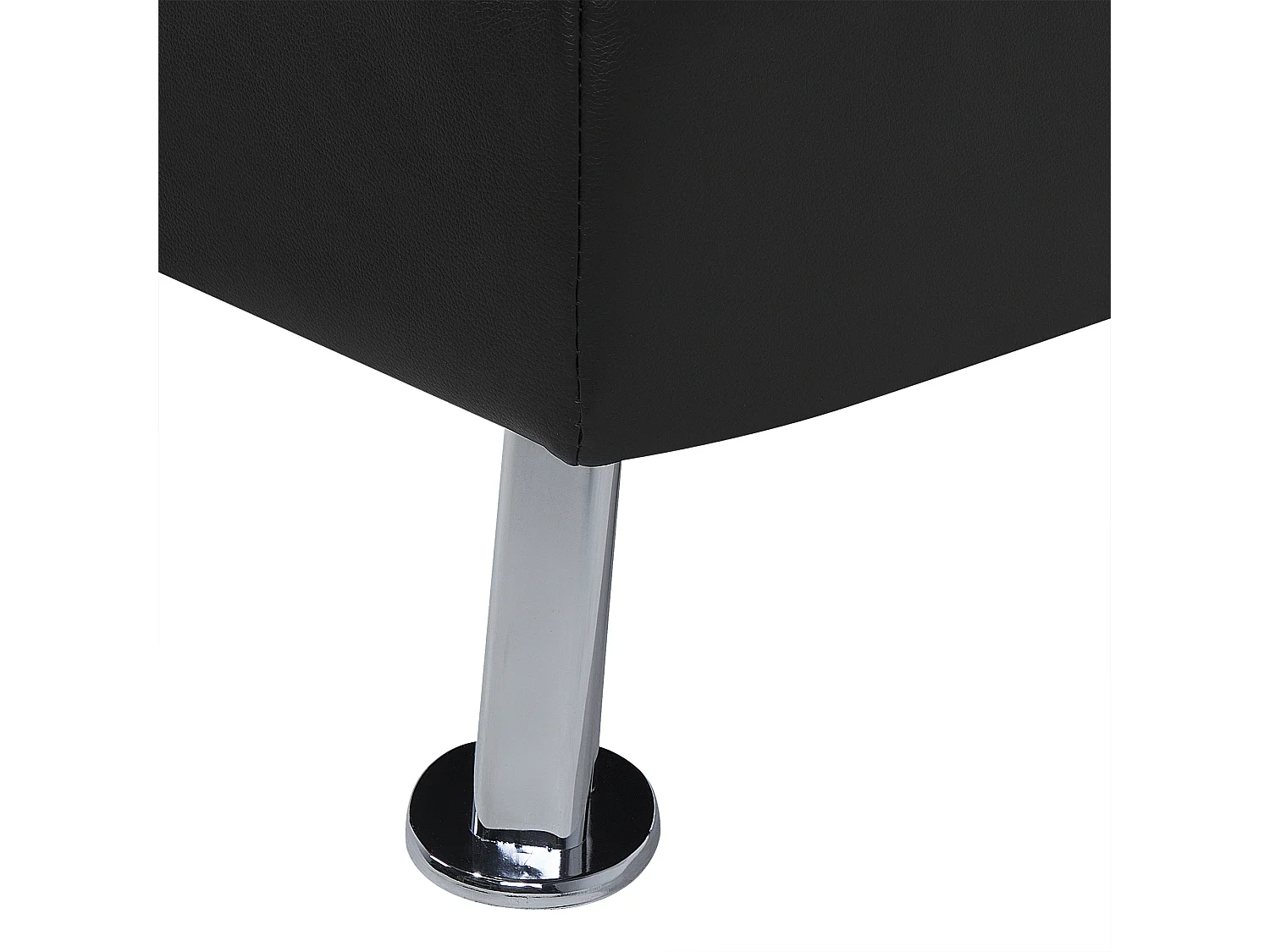 Schlafsofa ROXEN Kunstleder Schwarz 3-Sitzer