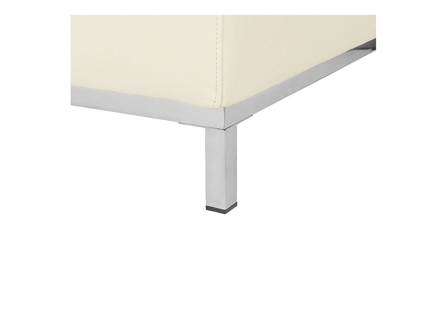 Modernes Ecksofa Echtleder 3 Zierkissen beige rechtsseitig Oslo