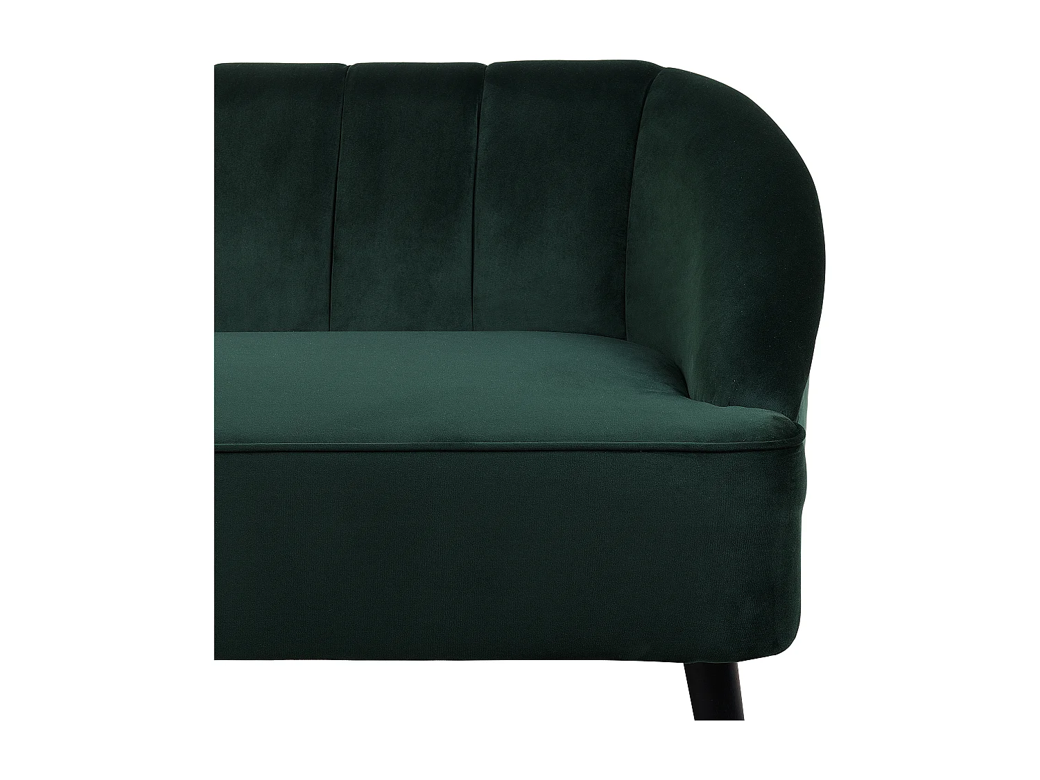 Canapé 3 places ALSVAG Velours Vert émeraude