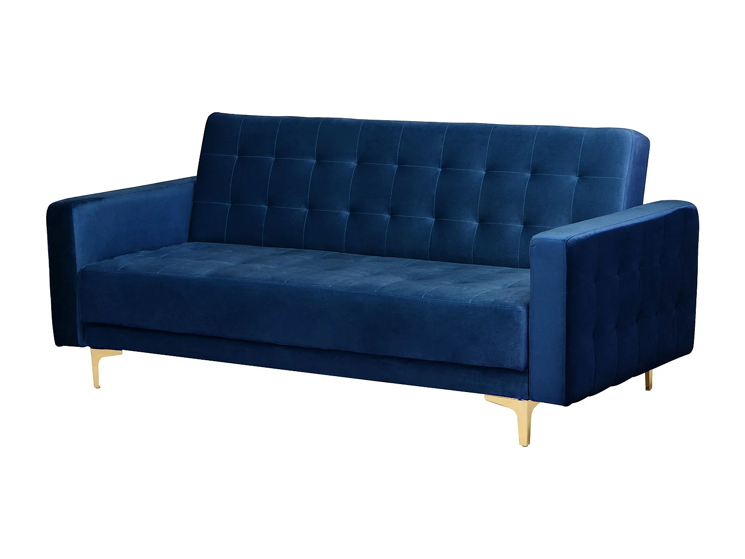 Slaapbank ABERDEEN Fluweel Marineblauw 3-zitter