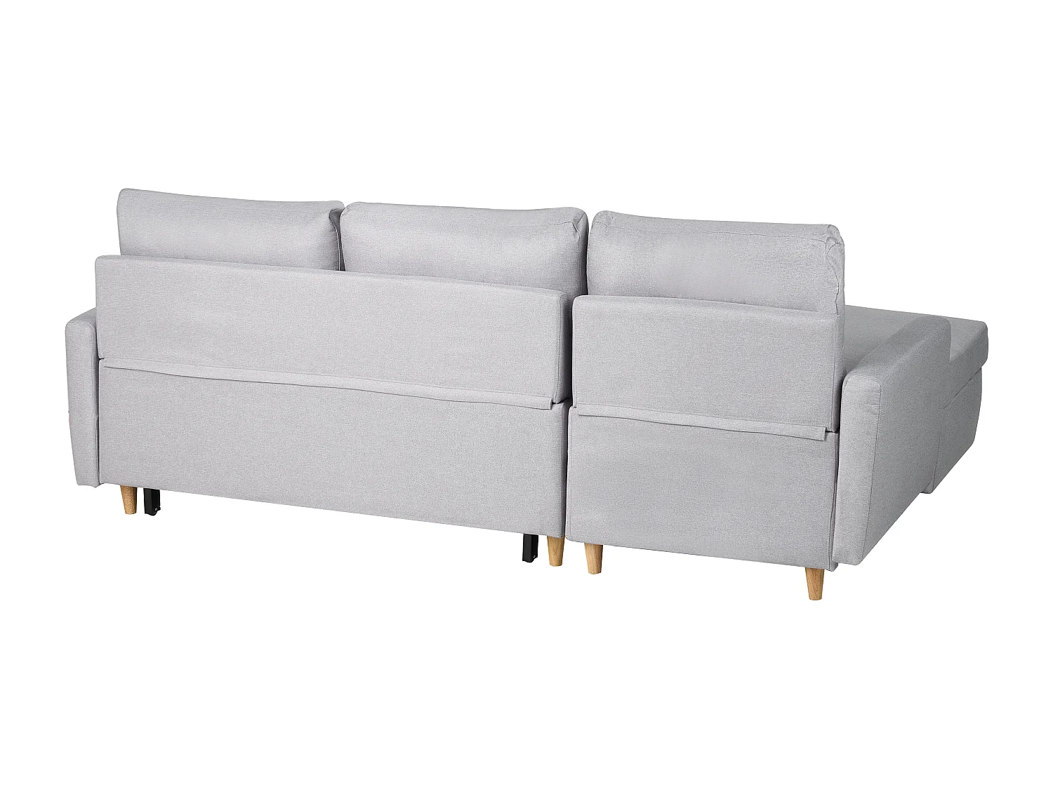 - Canapé Angle à gauche - Flakk - Tissu, Gris Clair