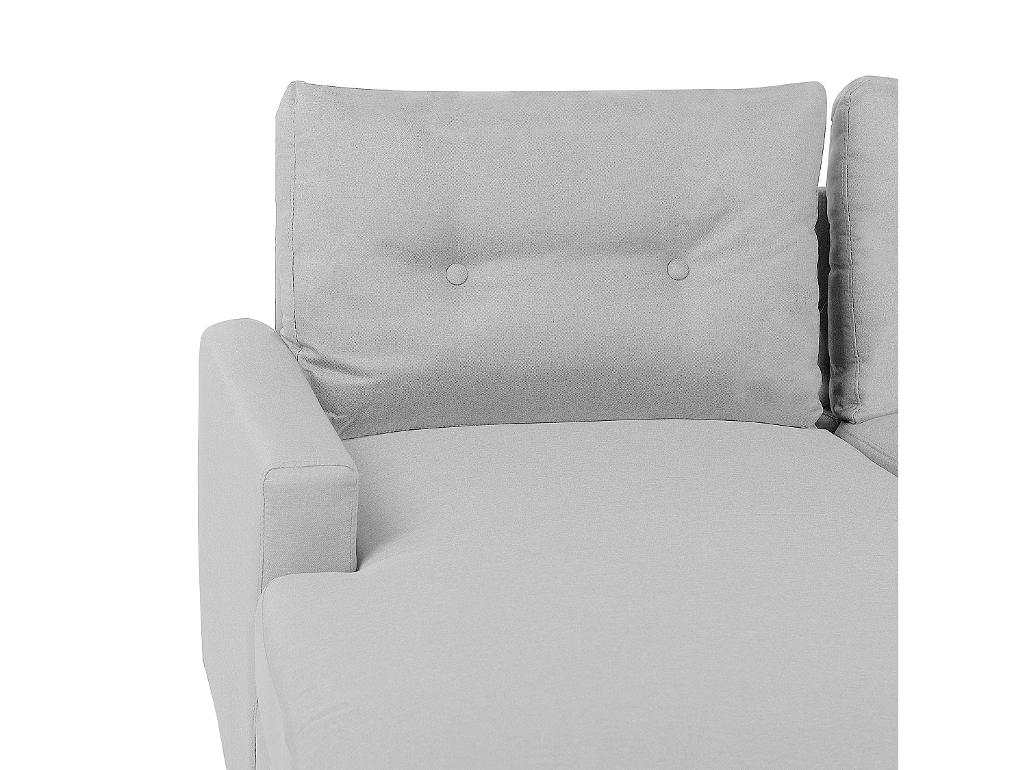 - Canapé Angle à gauche - Flakk - Tissu, Gris Clair