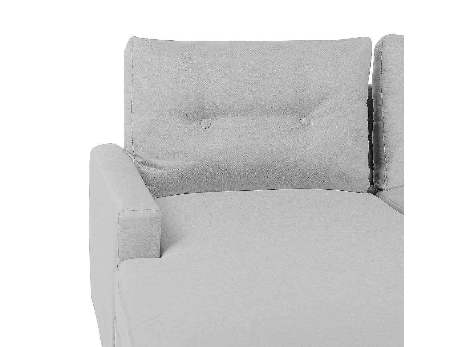 Divano letto angolare FLAKK Tessuto Grigio chiaro con contenitore 4 posti Lato destro