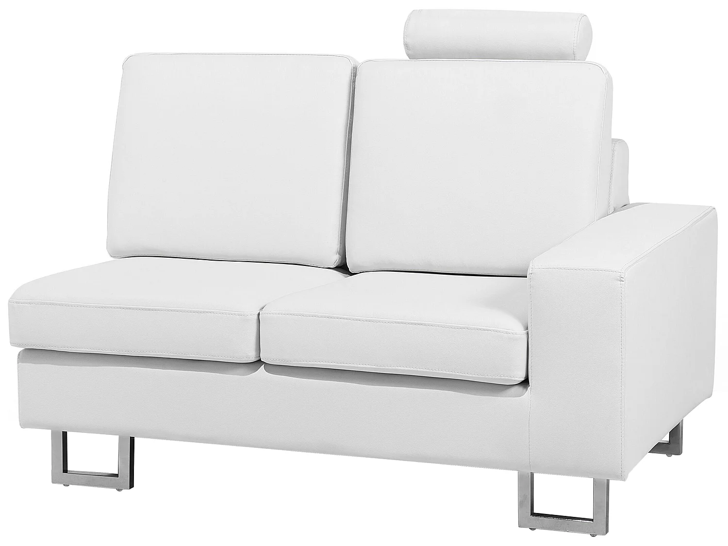 Hoekbank leer wit rechtszijdig STOCKHOLM