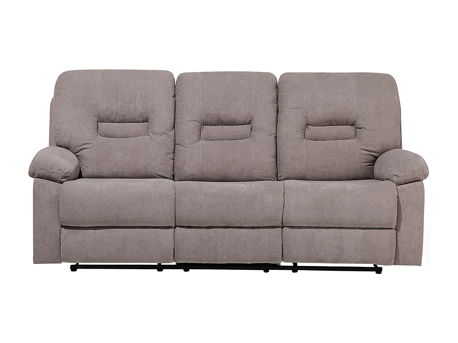 Klassischer 3-Sitzer Sofa Polsterbezug taupe beige verstellbar Bergen