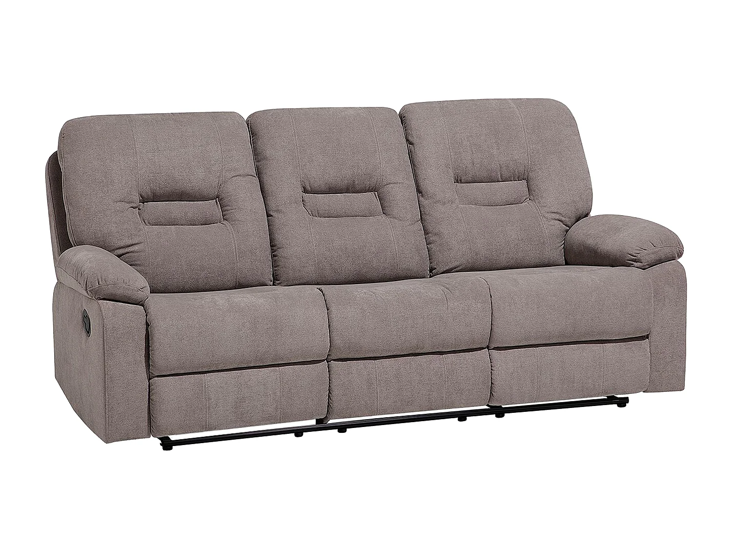 Klassischer 3-Sitzer Sofa Polsterbezug taupe beige verstellbar Bergen
