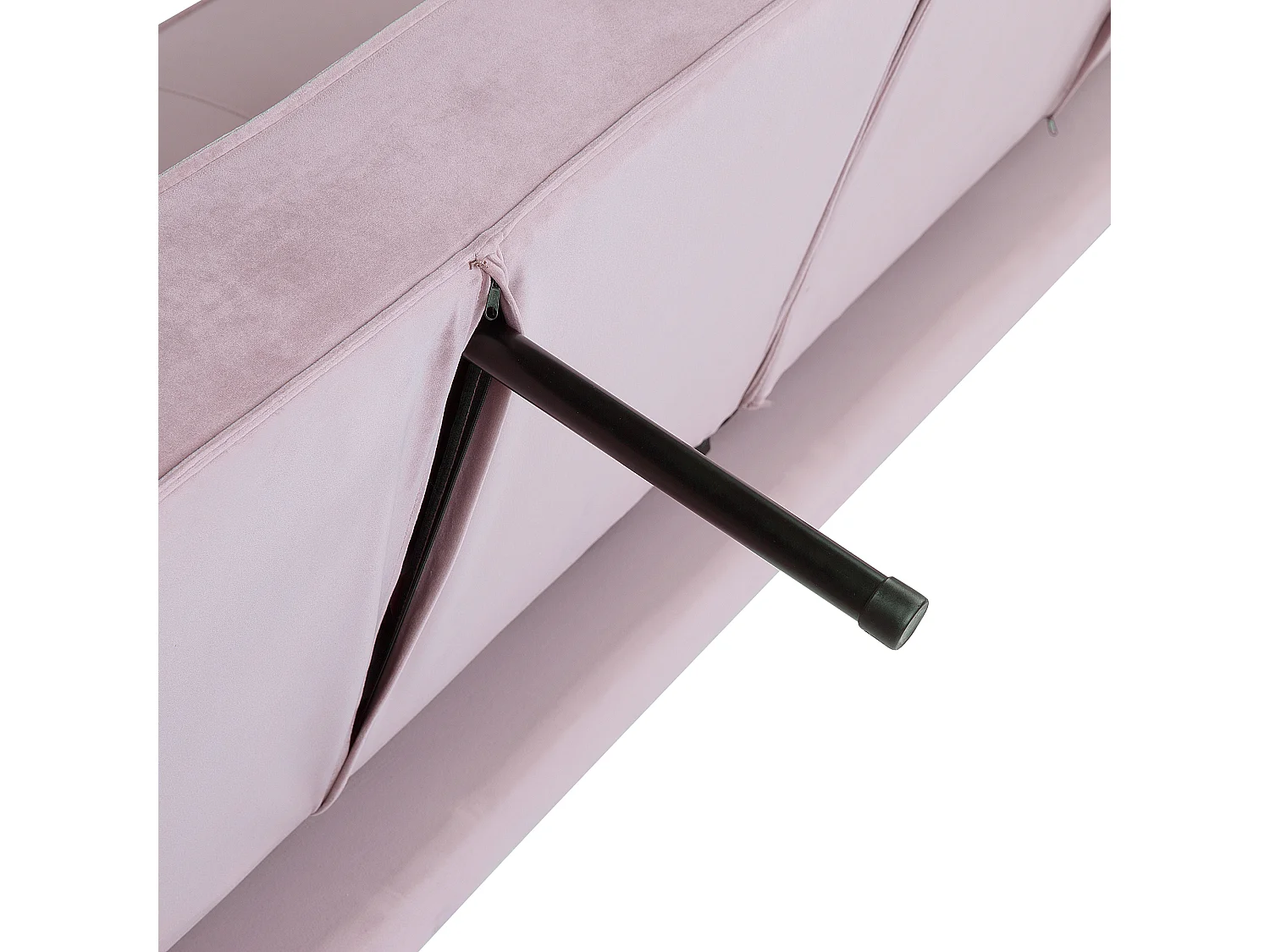 Canapé-lit 3 places VISNES Velours Rose