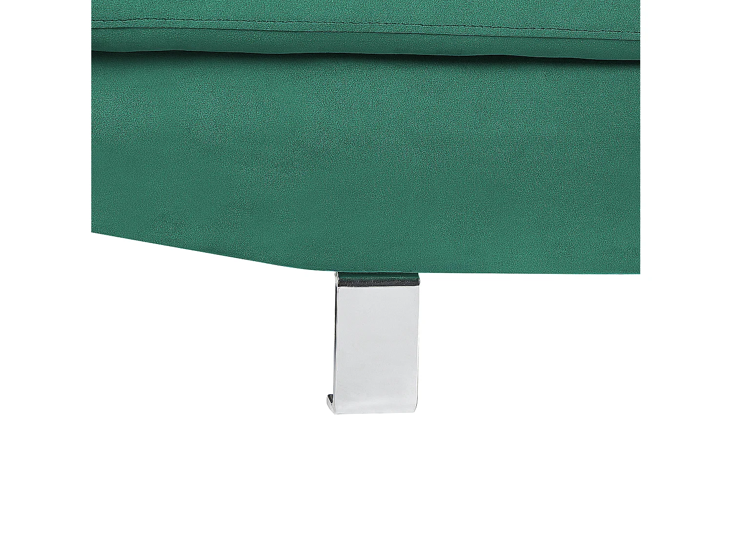 5-Sitzer Ecksofa Samt Smaragd Grün mit Chaiselongue links modern Norrea