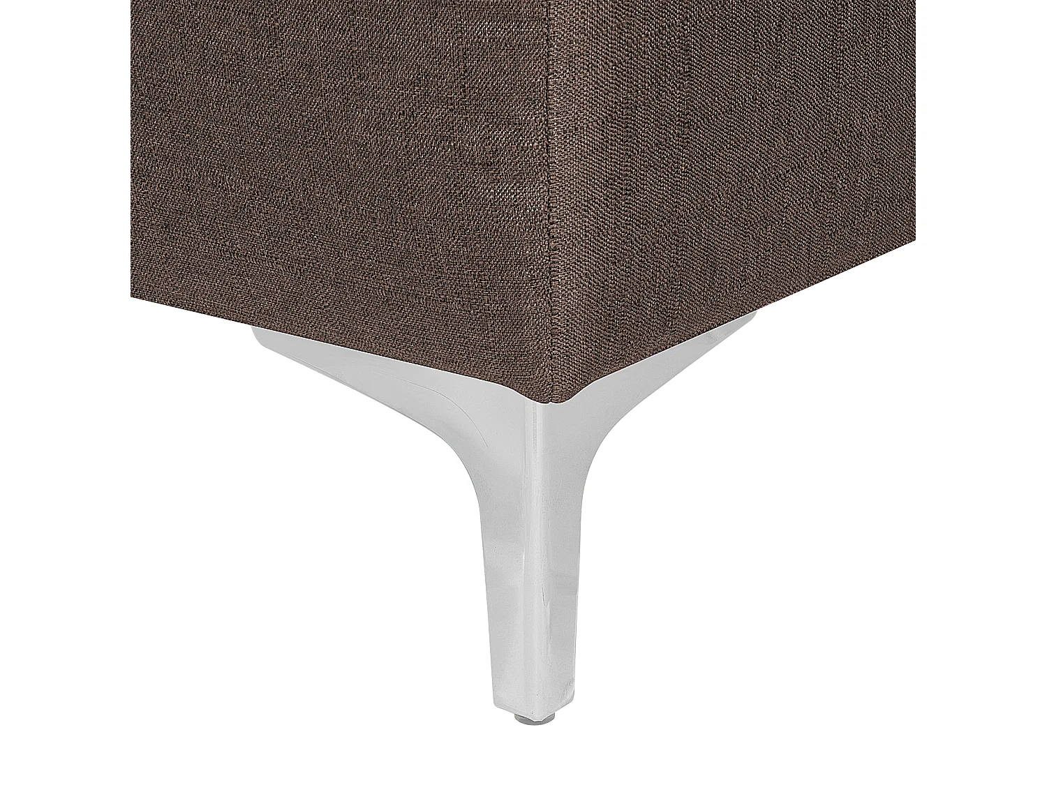 Canapé-lit d'angle modulable 4 places ABERDEEN Tissu Marron foncé avec ottoman Côté droit
