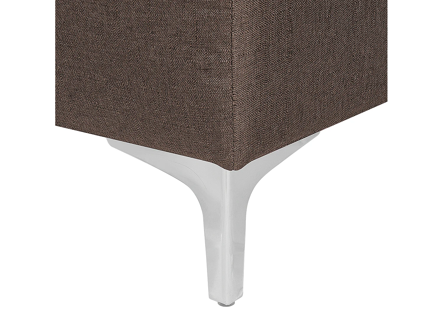 Modul Eckschlafsofa ABERDEEN Stoff Dunkelbraun mit Ottomane 4-Sitzer rechtsseitig