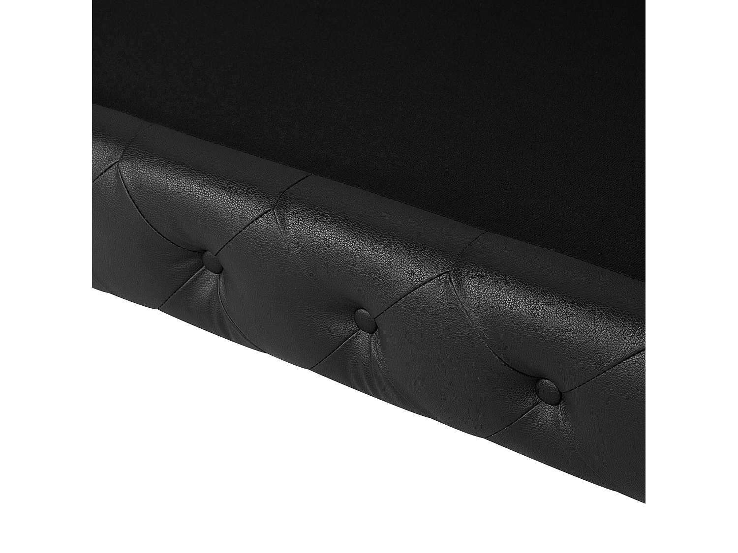 Sofá VISSLAND Pele sintética Preto 2 lugares