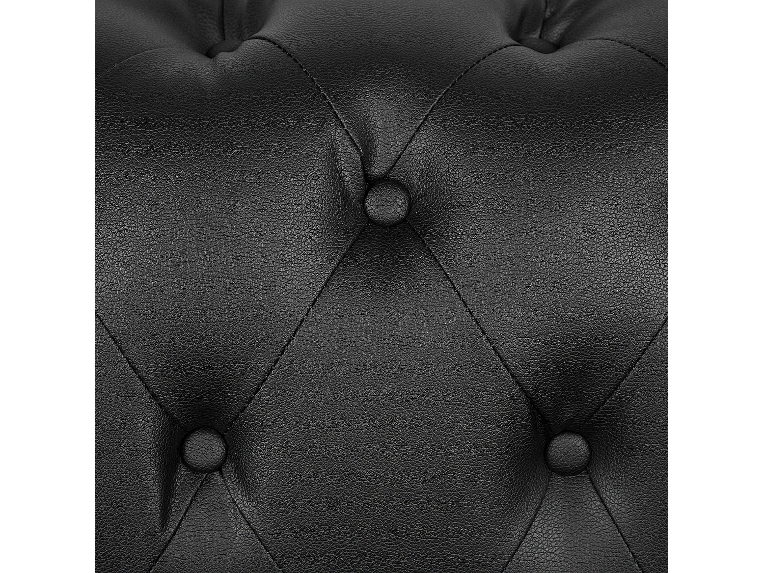 Sofá VISSLAND Pele sintética Preto 2 lugares