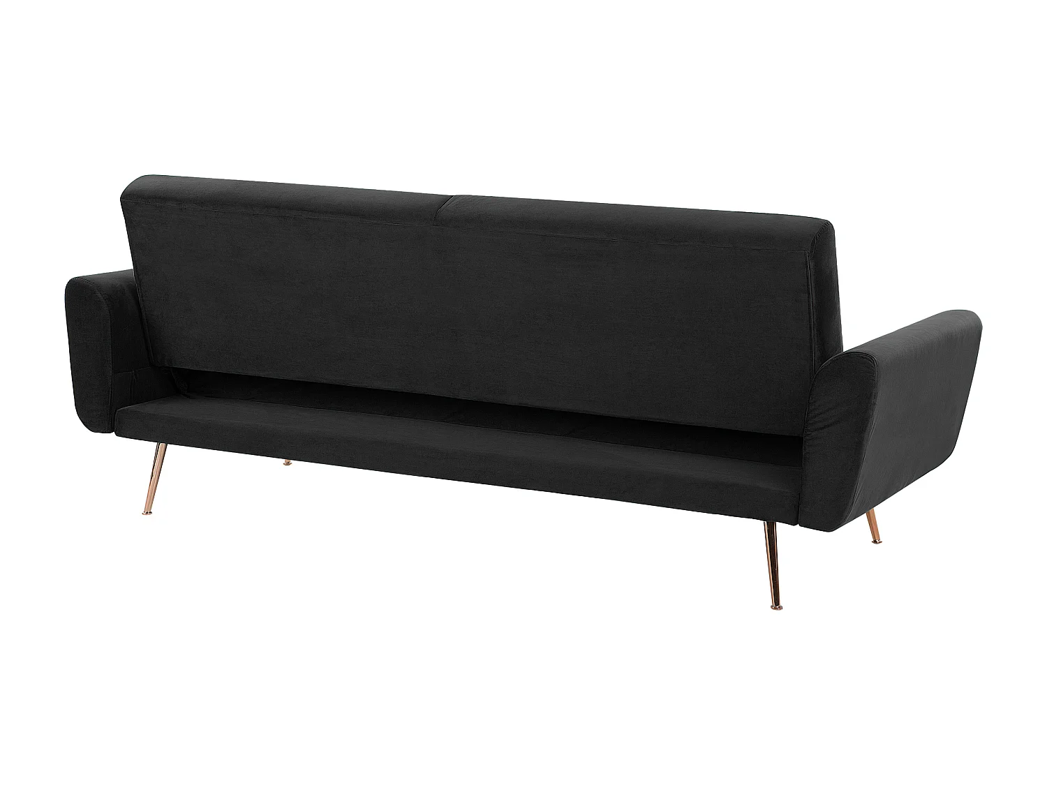 Divano letto EINA Velluto Nero 3 posti