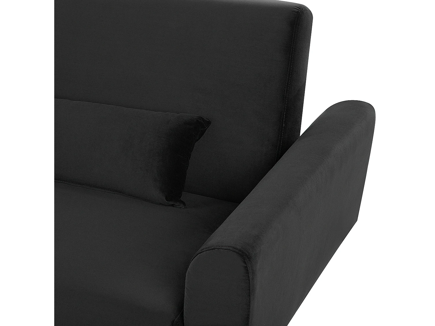 Divano letto EINA Velluto Nero 3 posti