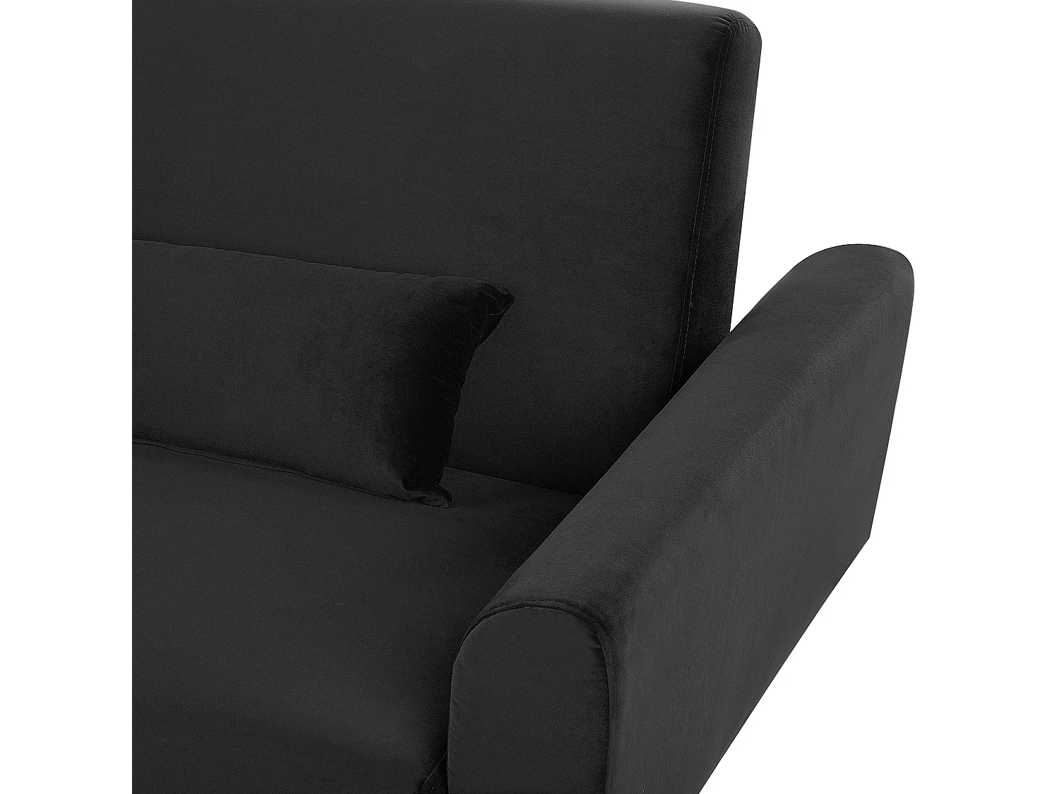 Slaapbank EINA Fluweel Zwart 3-zitter