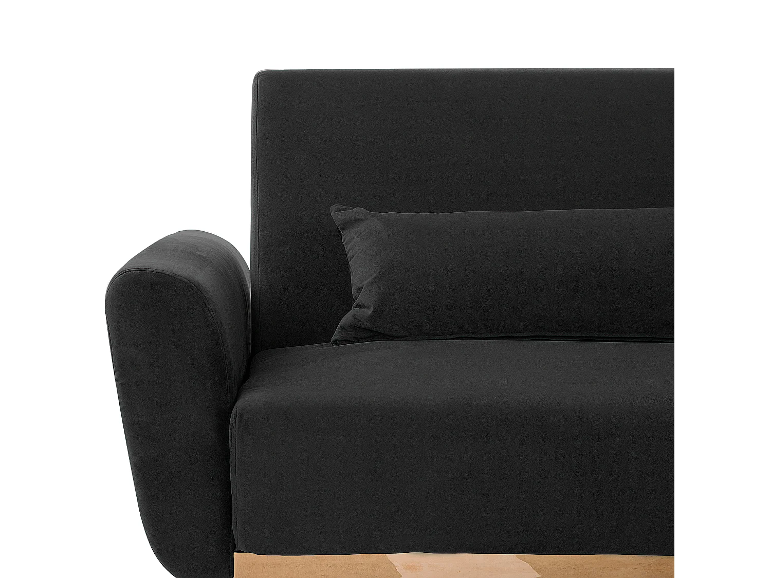 Slaapbank EINA Fluweel Zwart 3-zitter