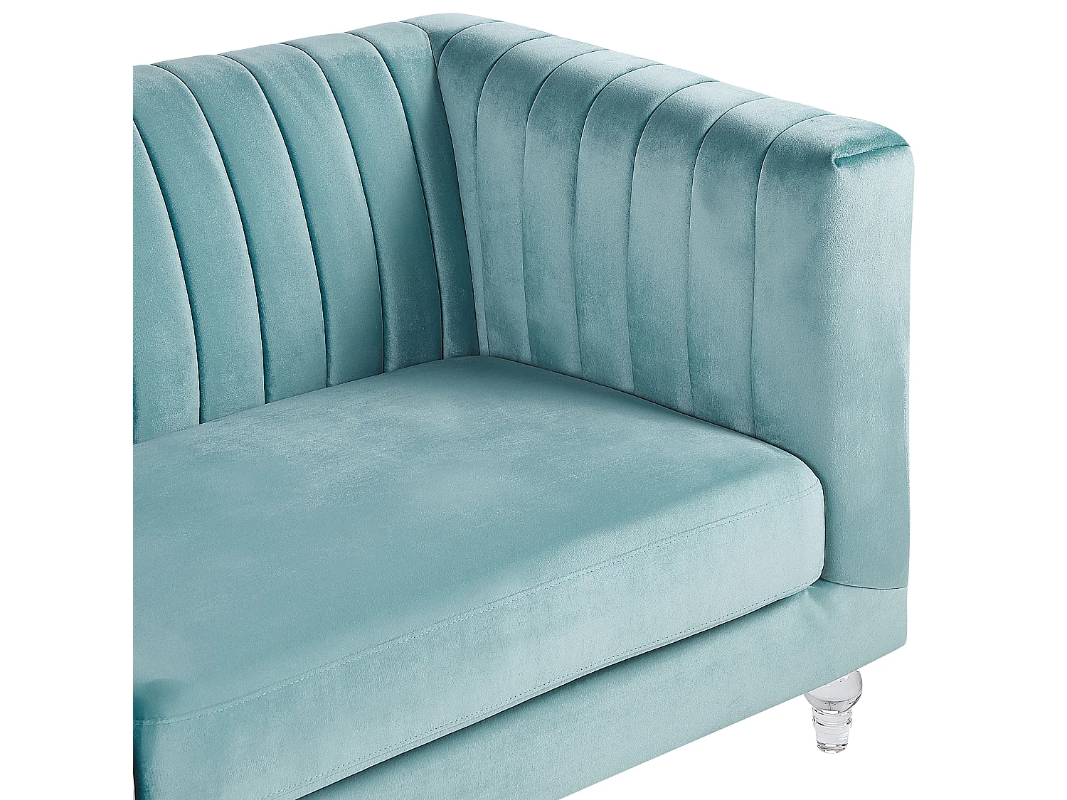 Sofa ARVIKA Samtstoff Hellblau 3-Sitzer