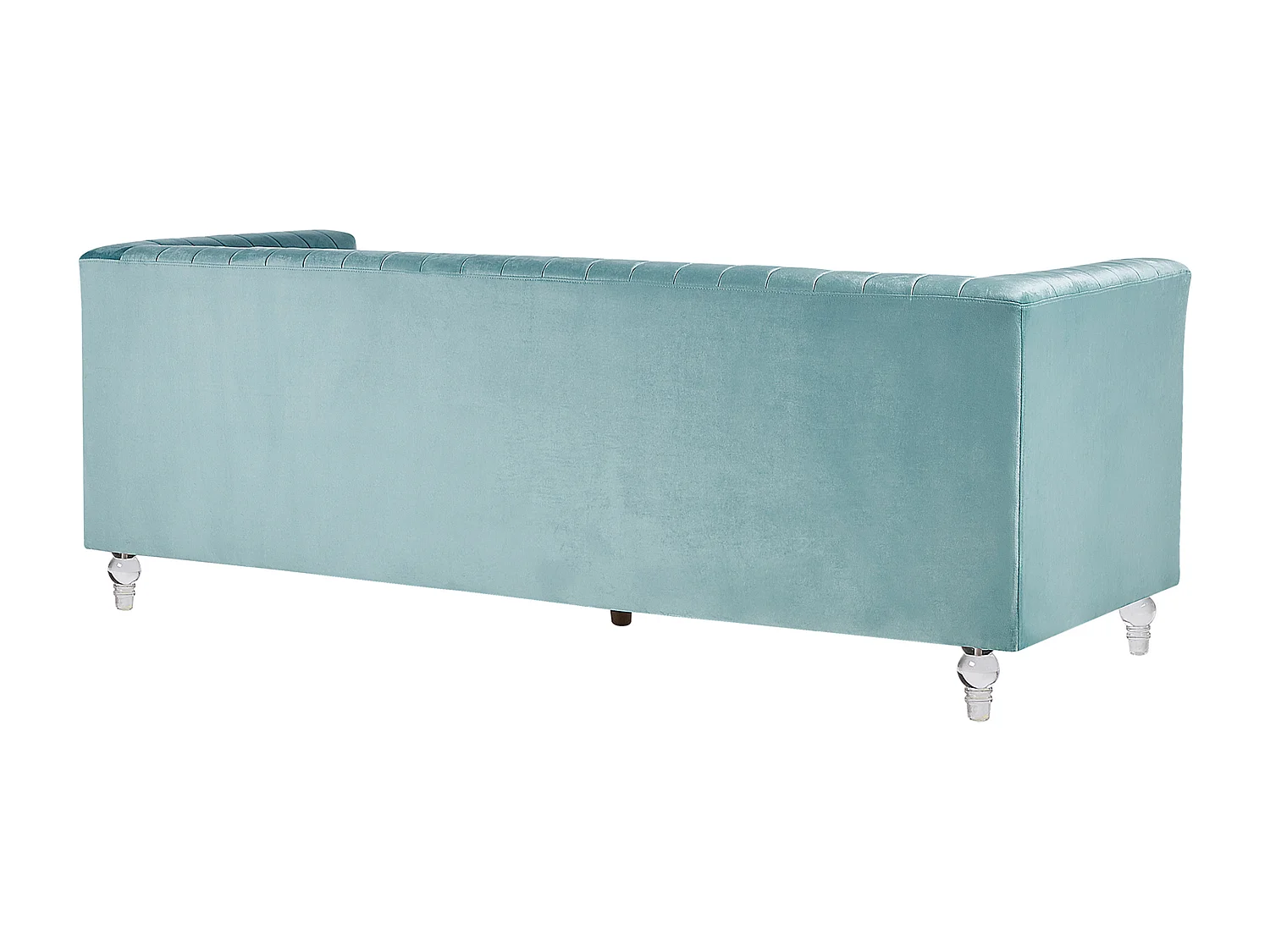 Sofa ARVIKA Samtstoff Hellblau 3-Sitzer