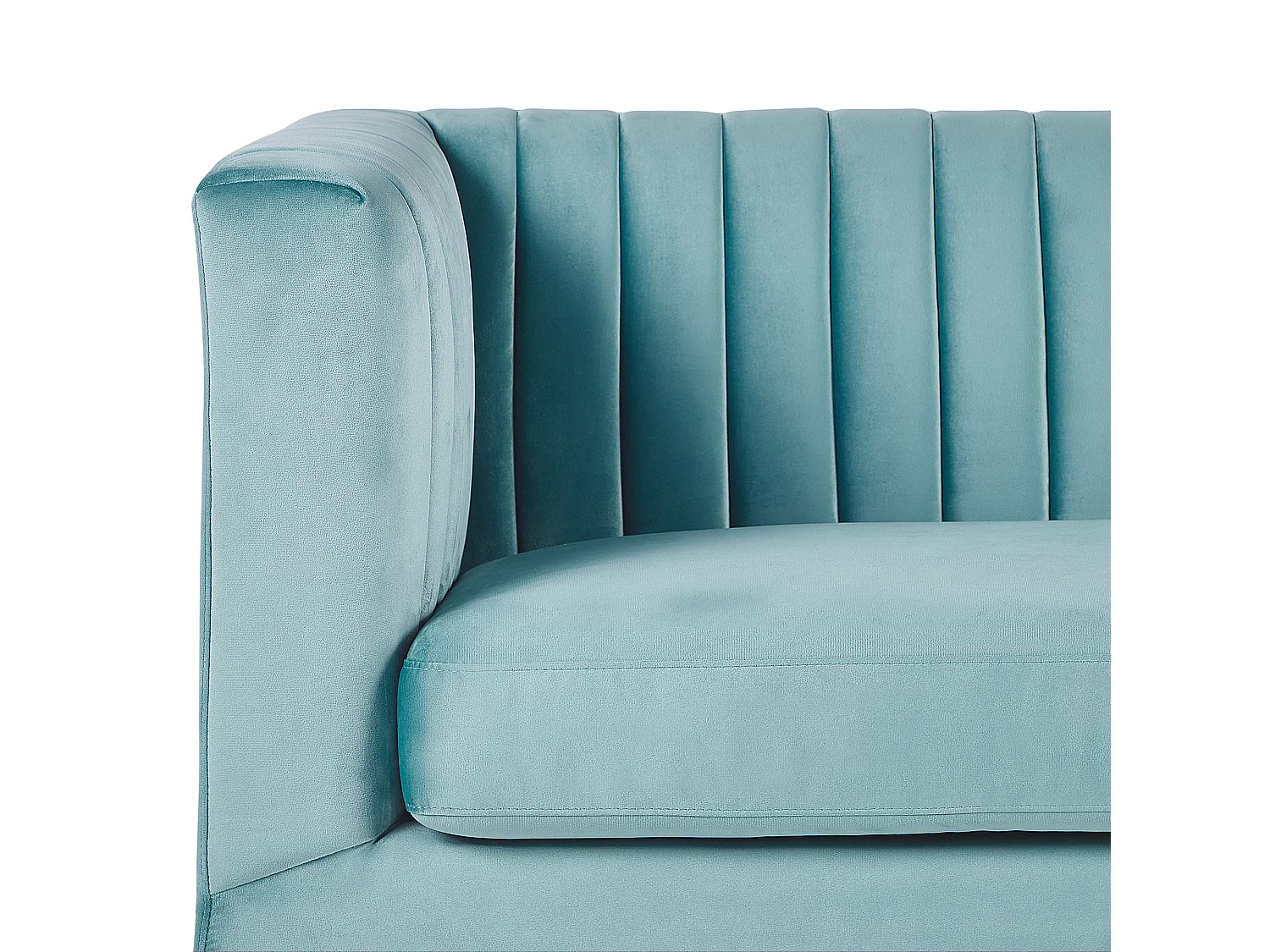 Sofa ARVIKA Samtstoff Hellblau 3-Sitzer