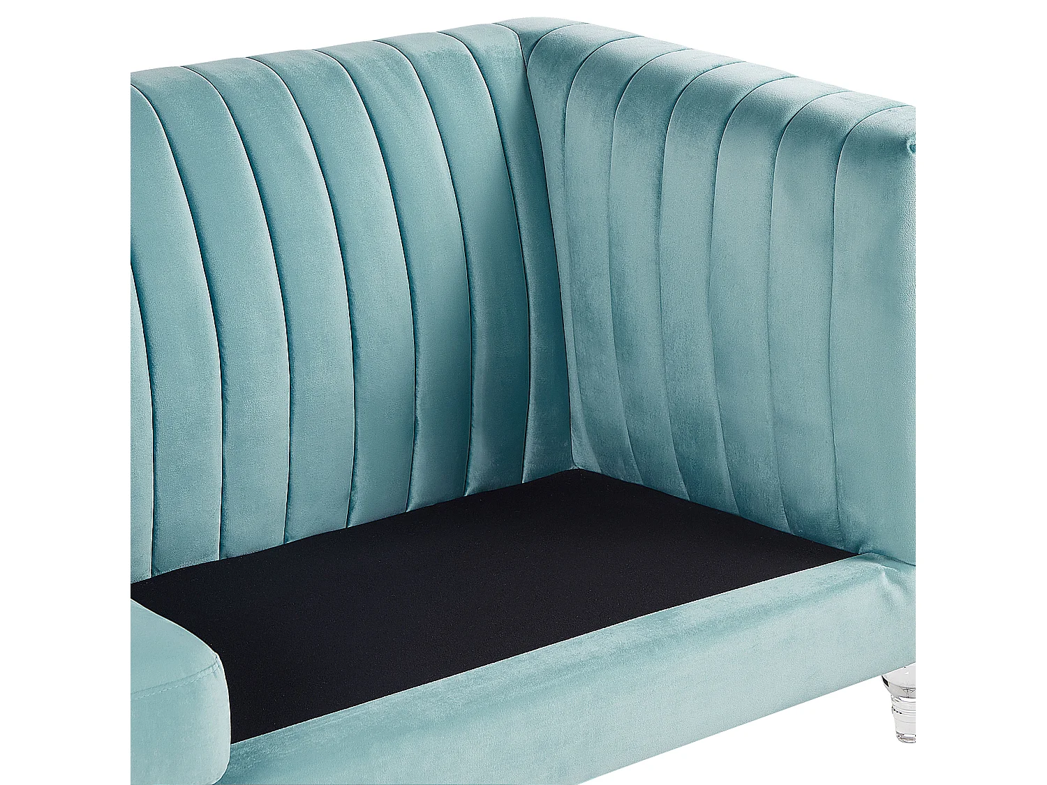 Sofa ARVIKA Samtstoff Hellblau 3-Sitzer