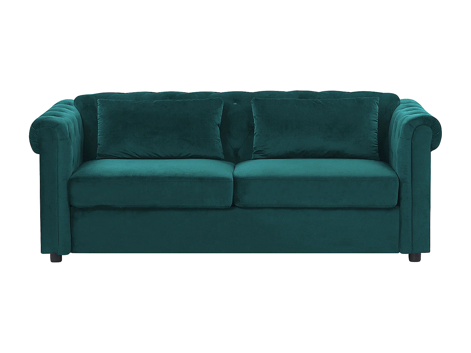 Divano letto CHESTERFIELD Velluto Verde smeraldo 3 posti