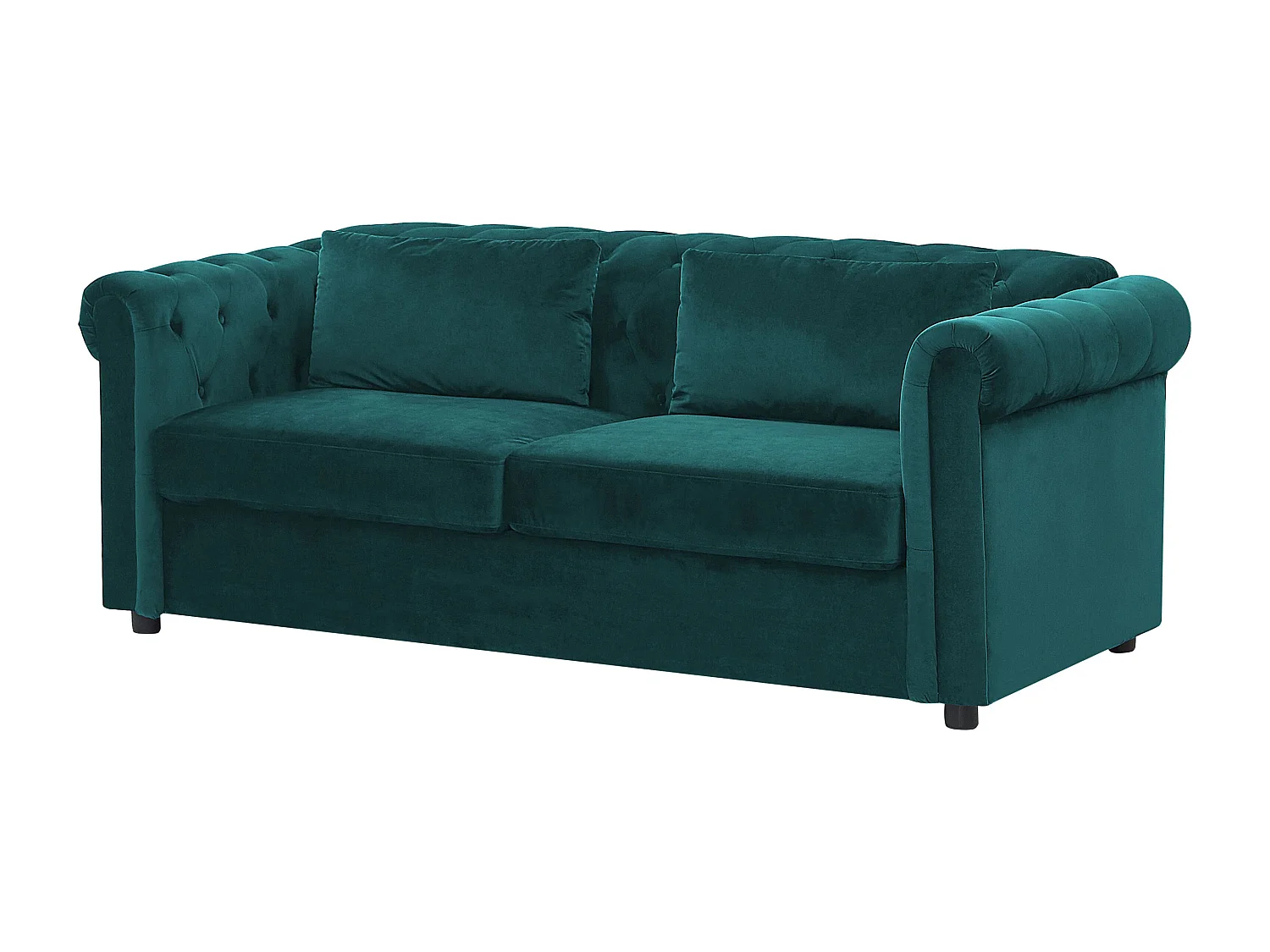 Divano letto CHESTERFIELD Velluto Verde smeraldo 3 posti
