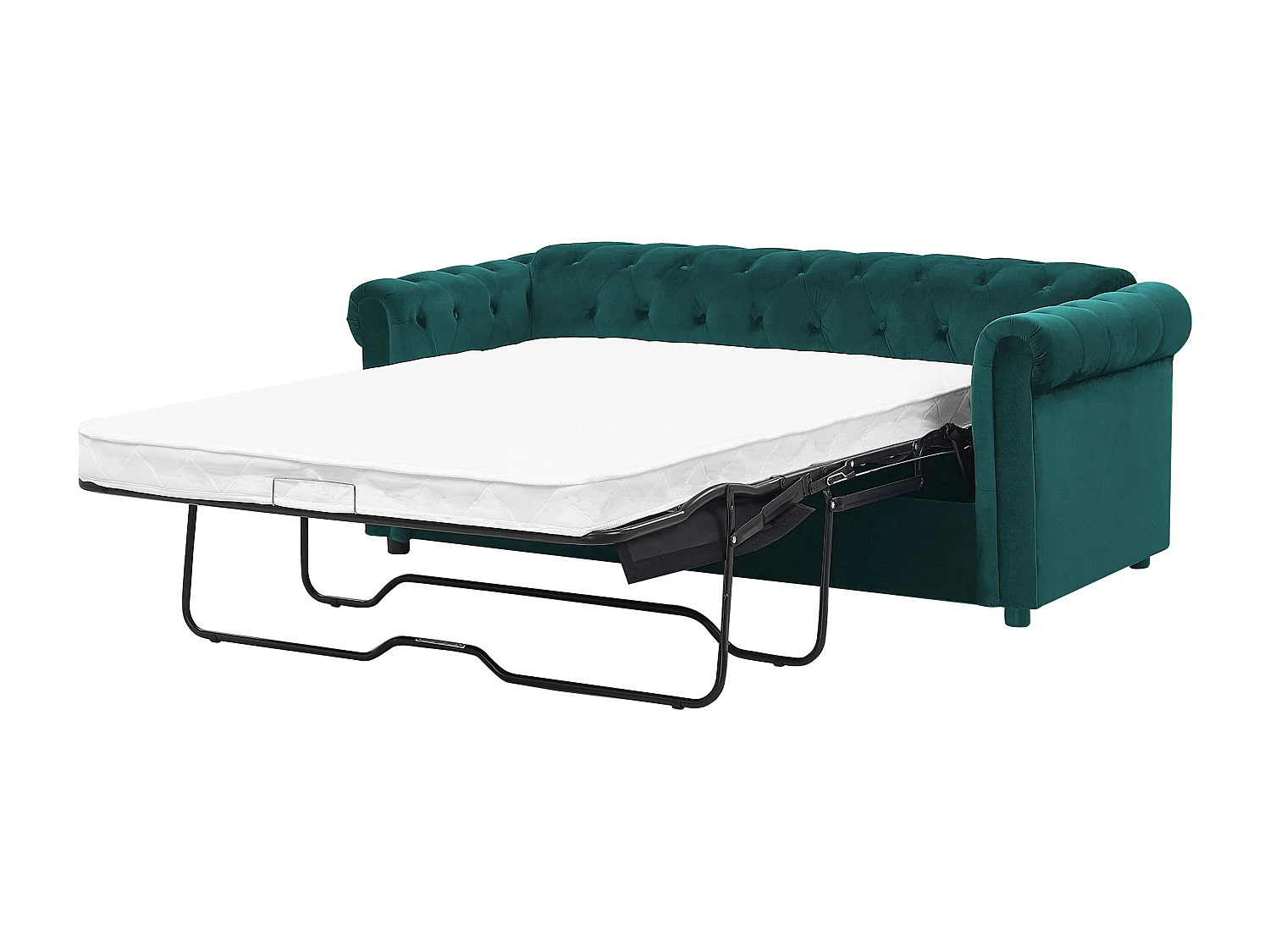 Divano letto CHESTERFIELD Velluto Verde smeraldo 3 posti