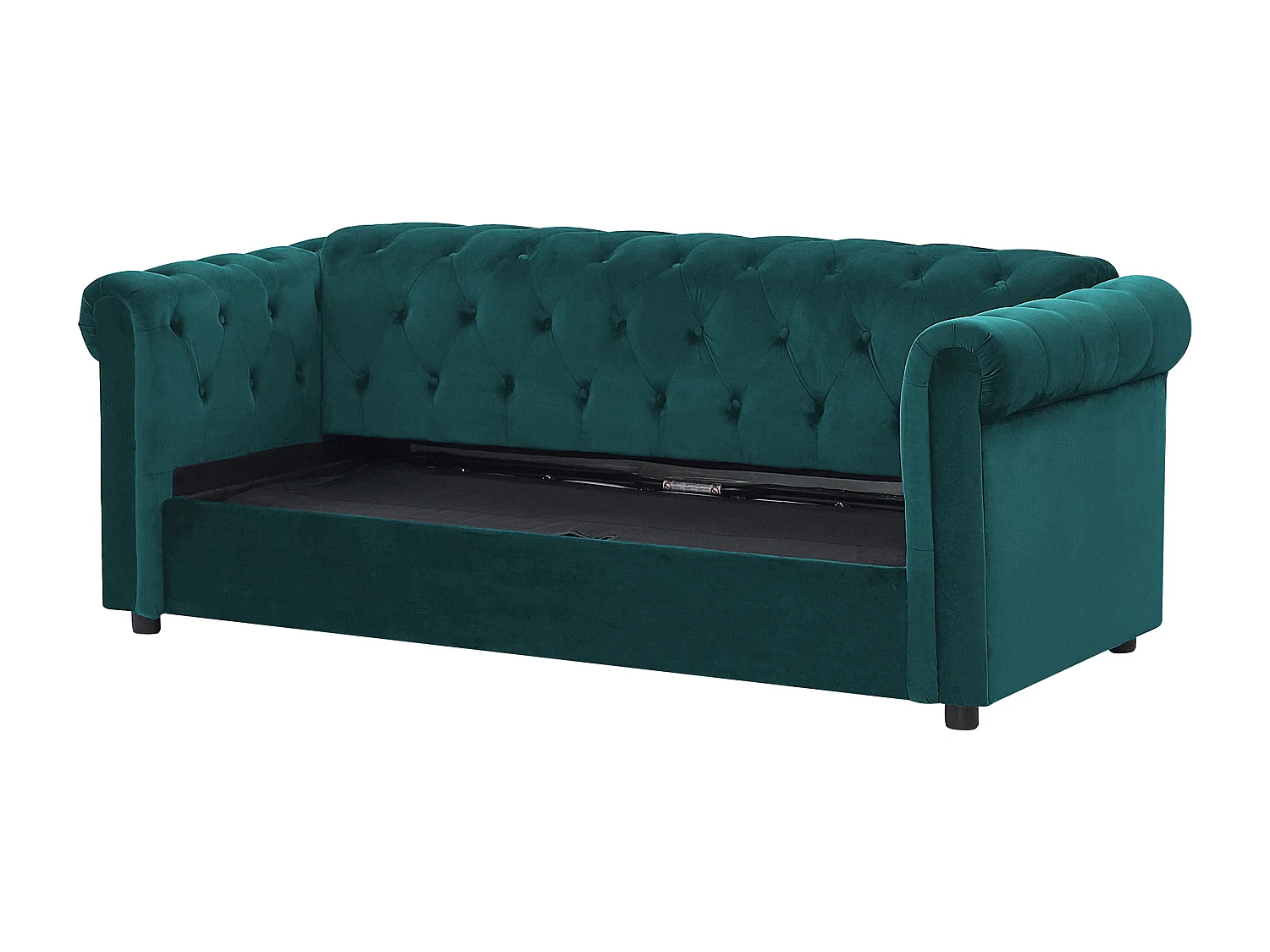 Divano letto CHESTERFIELD Velluto Verde smeraldo 3 posti